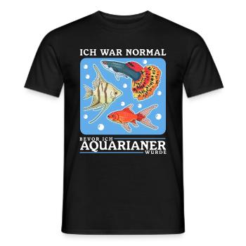 Aquarium Aquarianer Aquaristik Zierfisch Geschenk - Männer T-Shirt - Schwarz - Vorne - AI Model Male 178 light (178cm)