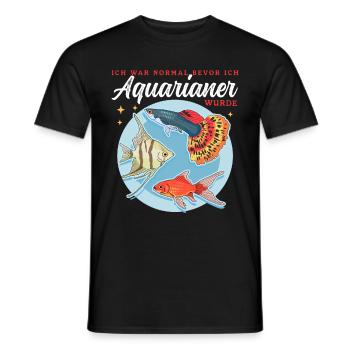Aquarium Aquarianer Zierfisch Aquaristik Geschenk - Männer T-Shirt - Schwarz - Vorne - AI Model Male 178 light (178cm)