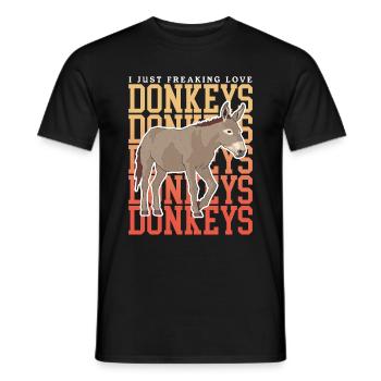 Esel Eselbesitzer Eselchen Eselliebhaber Geschenk - Männer T-Shirt - Schwarz - Vorne - AI Model Male 178 light (178cm)