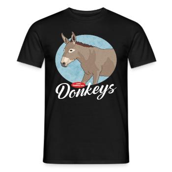 Esel Eselchen Eselbesitzer Eselliebhaber Geschenk - Männer T-Shirt - Schwarz - Vorne - AI Model Male 178 light (178cm)