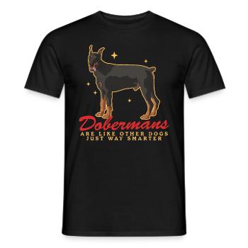 Doberman Dogs Dog Owner Gift - Men's T-Shirt - black - Front - AI Model Male 178 light (178cm)