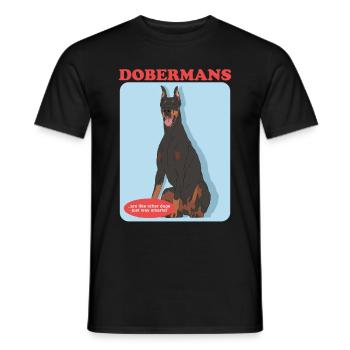 Doberman Dog Dog Owner Gift - Men's T-Shirt - black - Front - AI Model Male 178 light (178cm)