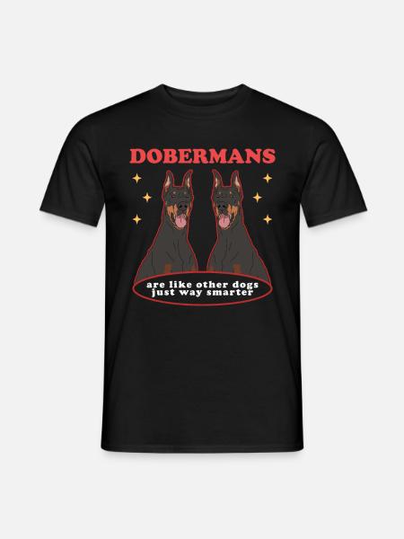 Dobermann Hunde | Hundebesitzer Geschenk - Männer T-Shirt - Schwarz