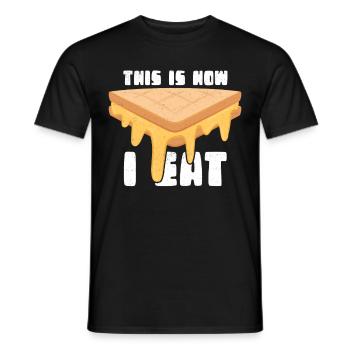 Grilled Cheese Grilled Cheese | Cheese Lover Gift - Men's T-Shirt - black - Front - AI Model Male 178 light (178cm)