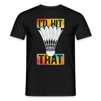 Badminton Badminton Player Gift - Men's T-Shirt - black - Front - AI Model Male 178 light (178cm)
