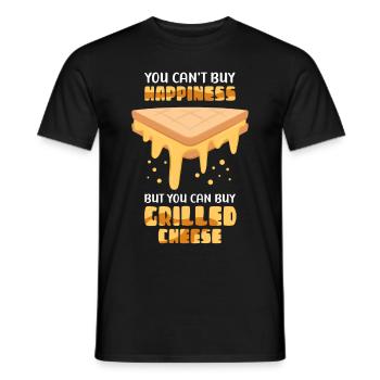 Fromage grillé Fromage grillé Fromage Amateur de fromage Cadeau - T-shirt homme - noir - Devant - AI Model Male 178 light (178cm)