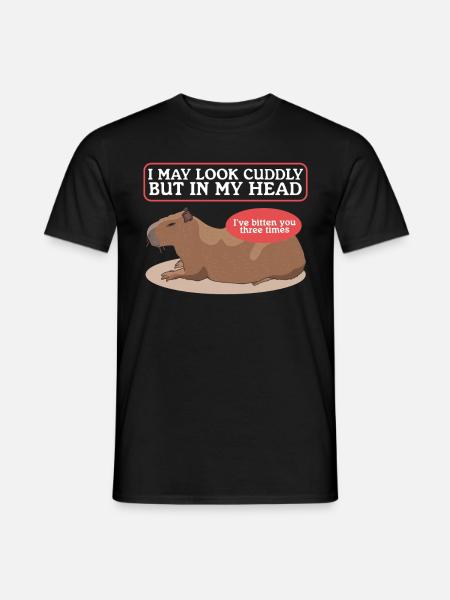 Capybara Capybara Capybaras Gift - Men's T-Shirt - black