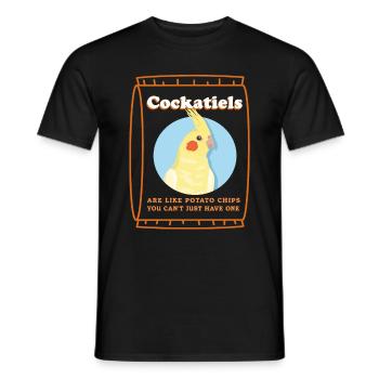 Nymphensittiche Vogelbesitzer Vogel Geschenk - Männer T-Shirt - Schwarz - Vorne - AI Model Male 178 light (178cm)