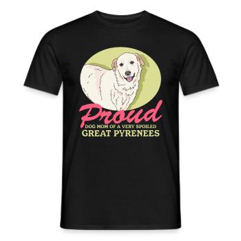 Pyrenäenberghund Mom Hunde Hundebesitzer Geschenk - Männer T-Shirt - Schwarz - Vorne - AI Model Male 178 light (178cm)