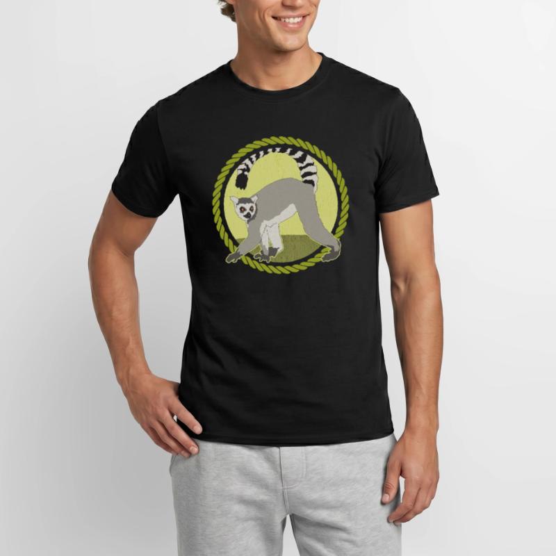 Lemur Ring-tailed lemurs Ringed Tail Lemure Gift Men’s T-shirt