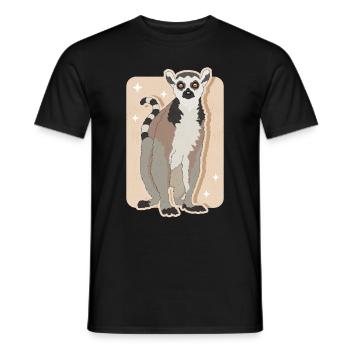 Lémuriens à queue annelée Cadeau de lémuriens à queue annelée - T-shirt homme - noir - Devant - AI Model Male 178 light (178cm)