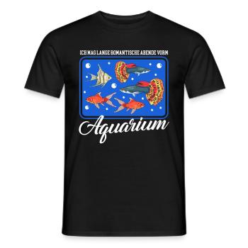 Aquarium Aquarianer Aquaristik Zierfisch Geschenk - Männer T-Shirt - Schwarz - Vorne - AI Model Male 178 light (178cm)