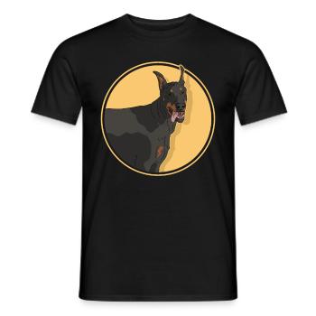 Doberman Dogs Dog Owner Gift - Men's T-Shirt - black - Front - AI Model Male 178 light (178cm)