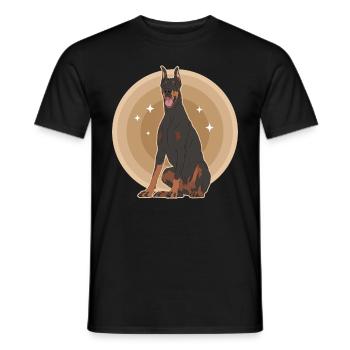 Doberman Dog Dog Owner Gift - Men's T-Shirt - black - Front - AI Model Male 178 light (178cm)