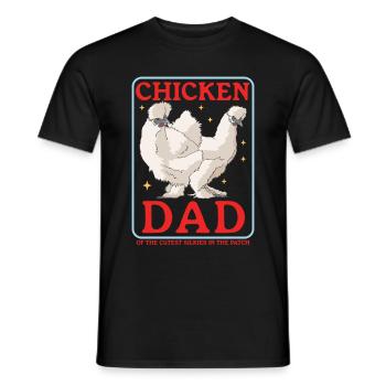 Silk Chicken Dad Silk Chickens Silkie Chicken Gift - Men's T-Shirt - black - Front - AI Model Male 178 light (178cm)