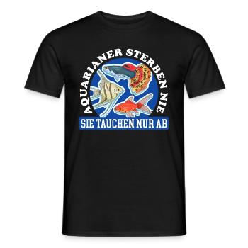 Aquarium Aquaristik Aquarianer Zierfisch Geschenk - Männer T-Shirt - Schwarz - Vorne - AI Model Male 178 light (178cm)