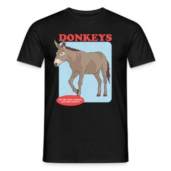 Esel Eselbesitzer Eselchen Eselliebhaber Geschenk - Männer T-Shirt - Schwarz - Vorne - AI Model Male 178 light (178cm)