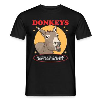 Esel Eselchen Eselbesitzer Eselliebhaber Geschenk - Männer T-Shirt - Schwarz - Vorne - AI Model Male 178 light (178cm)