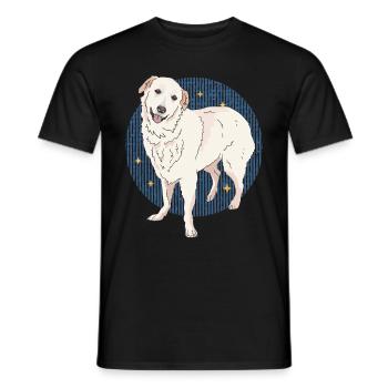 Chiens de montagne des Pyrénées | Cadeau du propriétaire de chien - T-shirt homme - noir - Devant - AI Model Male 178 light (178cm)