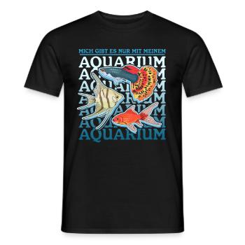 Aquarium Aquarist Aquaristics Ornamental Fish Gift - Men's T-Shirt - black - Front - AI Model Male 178 light (178cm)