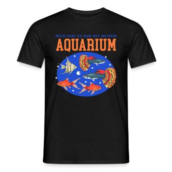 Aquarium Aquaristik Aquarianer Zierfisch Geschenk - Männer T-Shirt - Schwarz - Vorne - AI Model Male 178 light (178cm)
