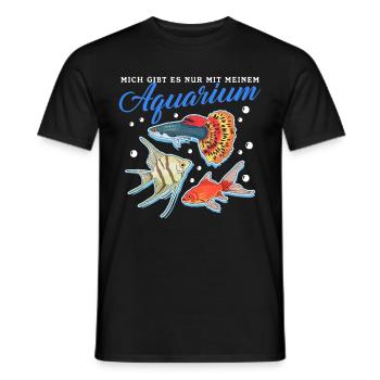 Aquaristik Aquarium Aquarianer Zierfisch Geschenk - Männer T-Shirt - Schwarz - Vorne - AI Model Male 178 light (178cm)