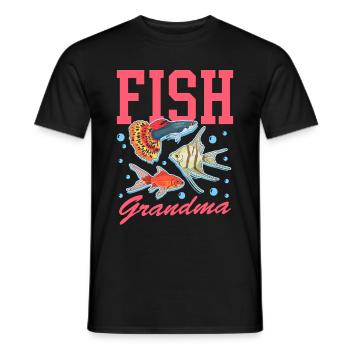 Aquarium Aquarist Aquaristics Grandma Gift - Men's T-Shirt - black - Front - AI Model Male 178 light (178cm)