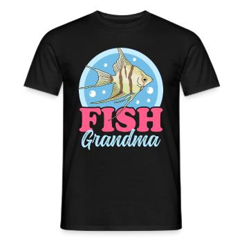 Aquarium Aquaristique Aquariophile Grand-mère Cadeau - T-shirt homme - noir - Devant - AI Model Male 178 light (178cm)