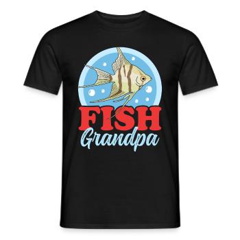 Aquarium Aquaristique Aquariophile Grand-père Cadeau - T-shirt homme - noir - Devant - AI Model Male 178 light (178cm)