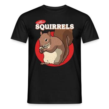 Cute Squirrel Grey Squirrel Squirrel Gift - Men's T-Shirt - black - Front - AI Model Male 178 light (178cm)