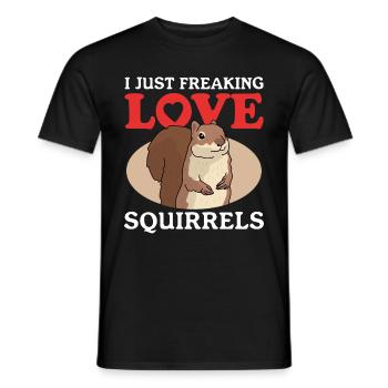 Cute Squirrel Squirrel Gift - Men's T-Shirt - black - Front - AI Model Male 178 light (178cm)