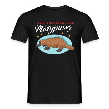 Platypus Platypus Gift - Men's T-Shirt - black - Front - AI Model Male 178 light (178cm)