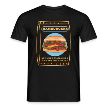 Hamburger Fastfood Burger Fast Food Geschenk - Männer T-Shirt - Schwarz - Vorne - AI Model Male 178 light (178cm)