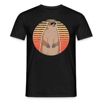 Murmeltiere Mankai Groundhog Munggen Geschenk - Männer T-Shirt - Schwarz - Vorne - AI Model Male 178 light (178cm)