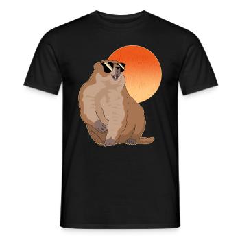 Murmeltiere Munggen Mankai Groundhog Geschenk - Männer T-Shirt - Schwarz - Vorne - AI Model Male 178 light (178cm)