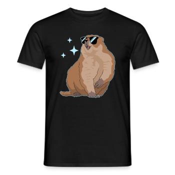 Marmottes Mankai Munggen marmotte cadeau - T-shirt homme - noir - Devant - AI Model Male 178 light (178cm)