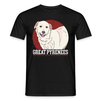 Chiens de montagne des Pyrénées | Cadeau du propriétaire de chien - T-shirt homme - noir - Devant - AI Model Male 178 light (178cm)