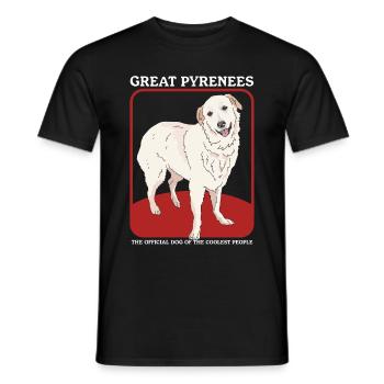 Chien de montagne des Pyrénées | Cadeau du propriétaire de chien - T-shirt homme - noir - Devant - AI Model Male 178 light (178cm)
