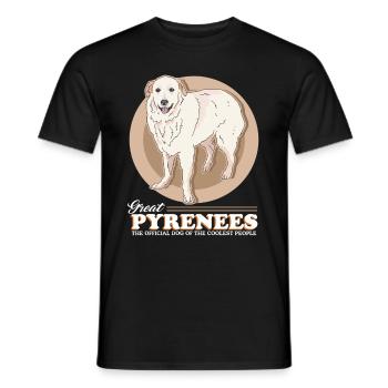 Chien de montagne des Pyrénées Propriétaire de chien Cadeau pour chien - T-shirt homme - noir - Devant - AI Model Male 178 light (178cm)