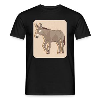 Esel Eselbesitzer Eselchen Eselliebhaber Geschenk - Männer T-Shirt - Schwarz - Vorne - AI Model Male 178 light (178cm)