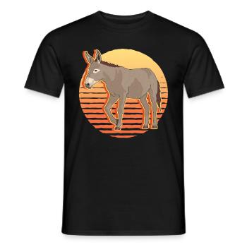 Esel Eselchen Eselbesitzer Eselliebhaber Geschenk - Männer T-Shirt - Schwarz - Vorne - AI Model Male 178 light (178cm)