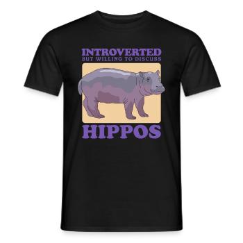 Hippo Baby Hippo Hippos Gift - Men's T-Shirt - black - Front - AI Model Male 178 light (178cm)
