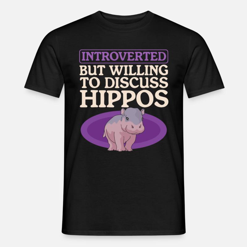 Nilpferd Baby | Flusspferd Nilpferde Geschenk - Männer T-Shirt - Schwarz