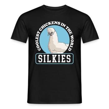 Silk Chicken Silkie Chickens Silk Chickens Gift - Men's T-Shirt - black - Front - AI Model Male 178 light (178cm)