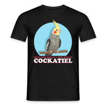 Cockatiel Maman Oiseau Oiseau Propriétaire Cadeau - T-shirt homme - noir - Devant - AI Model Male 178 light (178cm)