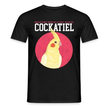 Maman perruche | Cadeau du propriétaire d’oiseau - T-shirt homme - noir - Devant - AI Model Male 178 light (178cm)