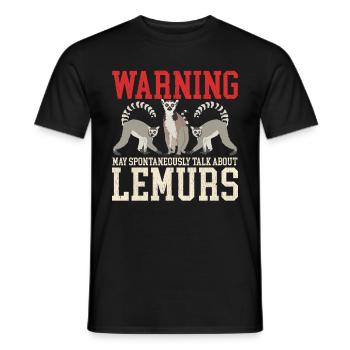 Lémurien Lémuriens à queue annelée Lémuriens à queue annelée Cadeau - T-shirt homme - noir - Devant - AI Model Male 178 light (178cm)