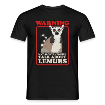 Lémurien à queue annelée lémuriens cadeau - T-shirt homme - noir - Devant - AI Model Male 178 light (178cm)