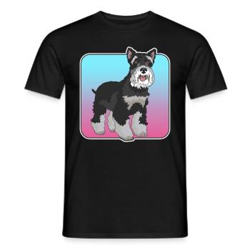 Schnauzer miniature Propriétaire | Cadeau Schnauzer Chien - T-shirt homme - noir - Devant - AI Model Male 178 light (178cm)