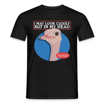 Strauß Vogel | Straußenliebhaber Strauße Geschenk - Männer T-Shirt - Schwarz - Vorne - AI Model Male 178 light (178cm)